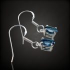 Topáz ezüst fülbevaló