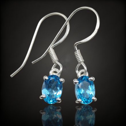 Topáz ezüst fülbevaló