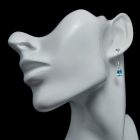 Topáz ezüst fülbevaló