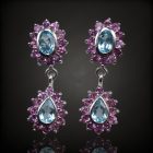 Topáz ezüst fülbevaló