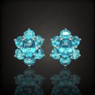 Topáz ezüst fülbevaló