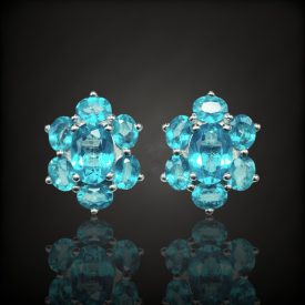 Topáz ezüst fülbevaló