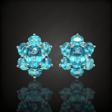 Topáz ezüst fülbevaló