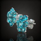 Topáz ezüst fülbevaló