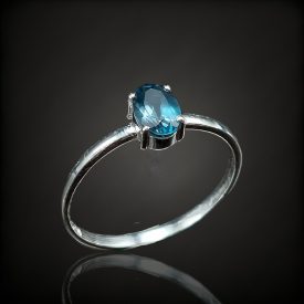 Topáz ezüst gyűrű