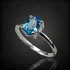 Topáz ezüst gyűrű