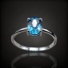 Topáz ezüst gyűrű
