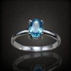 Topáz ezüst gyűrű