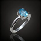 Topáz ezüst gyűrű