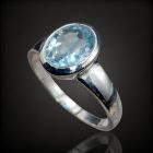 Topáz ezüst gyűrű