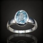 Topáz ezüst gyűrű