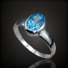 Topáz ezüst gyűrű