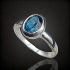 Topáz ezüst gyűrű