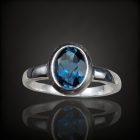 Topáz ezüst gyűrű