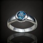 Topáz ezüst gyűrű
