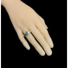 Topáz ezüst gyűrű