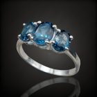 Topáz ezüst gyűrű