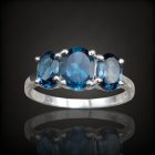 Topáz ezüst gyűrű