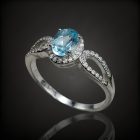 Topáz ezüst gyűrű