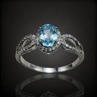 Topáz ezüst gyűrű