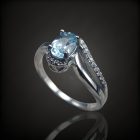 Topáz ezüst gyűrű