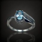 Topáz ezüst gyűrű