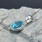 Topáz ezüst medál