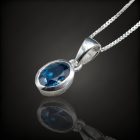 Topáz ezüst medál