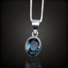 Topáz ezüst medál