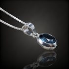 Topáz ezüst medál