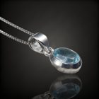 Topáz ezüst medál