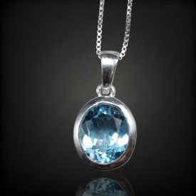 Topáz ezüst medál
