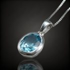Topáz ezüst medál