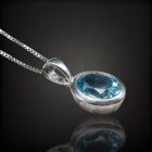 Topáz ezüst medál
