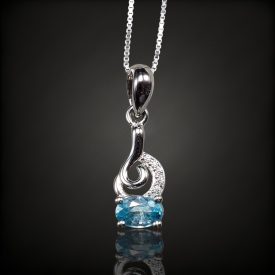 Topáz ezüst medál
