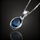 Topáz ezüst medál