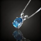 Topáz ezüst medál