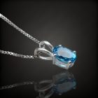 Topáz ezüst medál