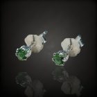 Tsavorit gránát ezüst fülbevaló