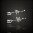 Tsavorit gránát ezüst fülbevaló