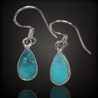 Türkiz ezüst fülbevaló