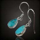 Türkiz ezüst fülbevaló