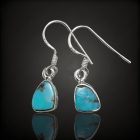 Türkiz ezüst fülbevaló