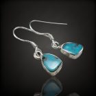 Türkiz ezüst fülbevaló