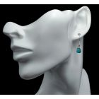 Türkiz ezüst fülbevaló