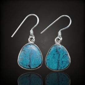 Türkiz ezüst fülbevaló