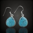 Türkiz ezüst fülbevaló