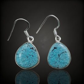 Türkiz ezüst fülbevaló