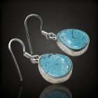 Türkiz ezüst fülbevaló