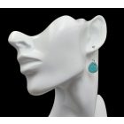 Türkiz ezüst fülbevaló